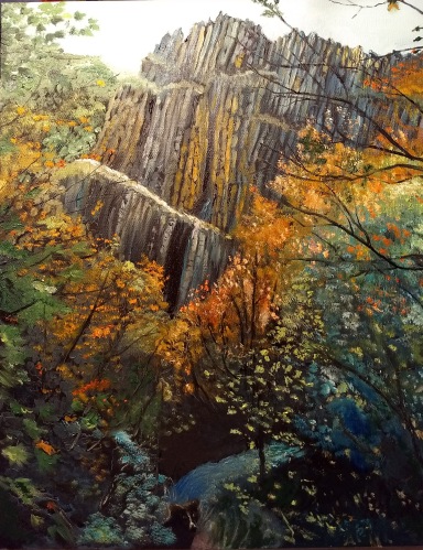 "Wasatch Folds" by Jane Michael; Oil on canvas; $1,000 (21 x 26in x 3in)